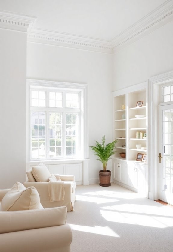 brighten rooms with molding