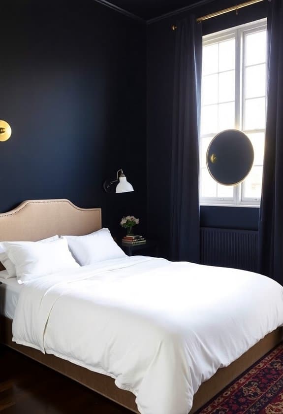 dark colors enhance small spaces