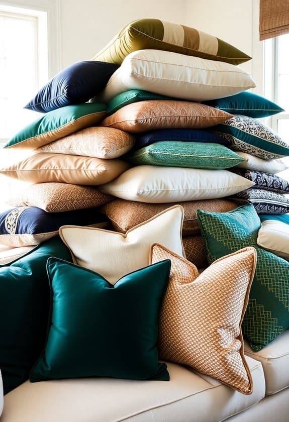 pillows piled with pride