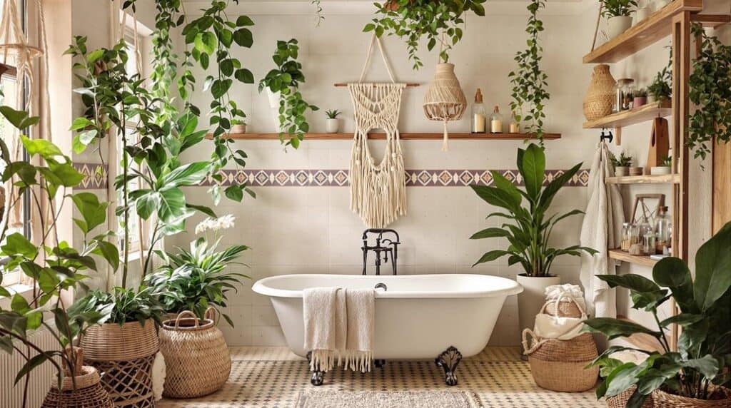 bohemian bathroom design ideas