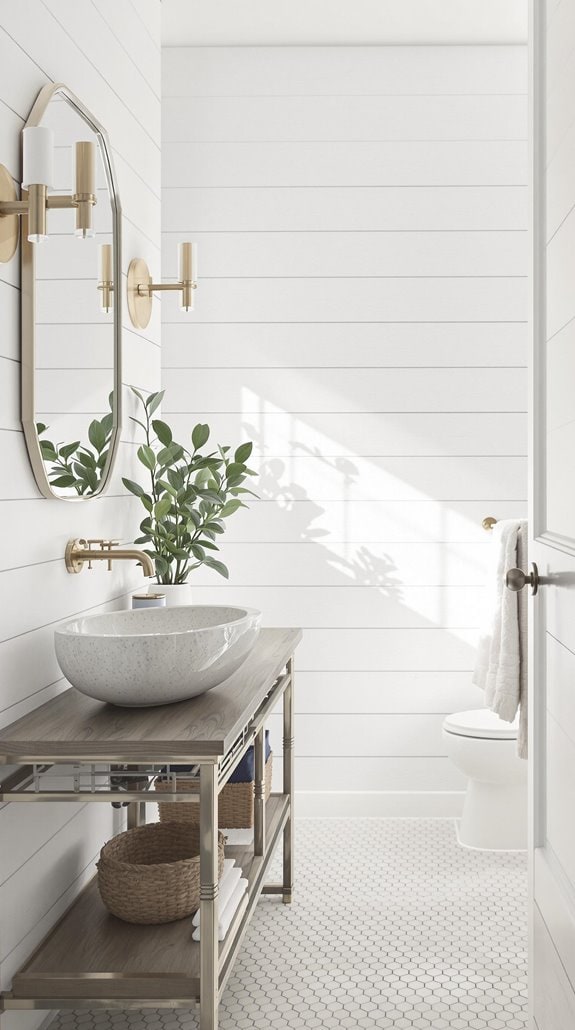 coastal white shiplap design