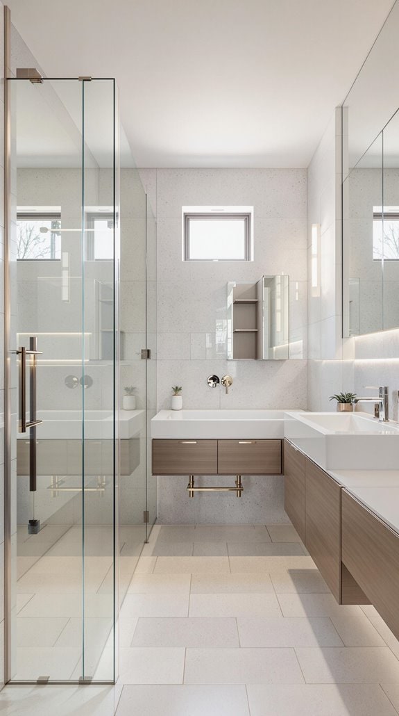 efficient designs for bathrooms