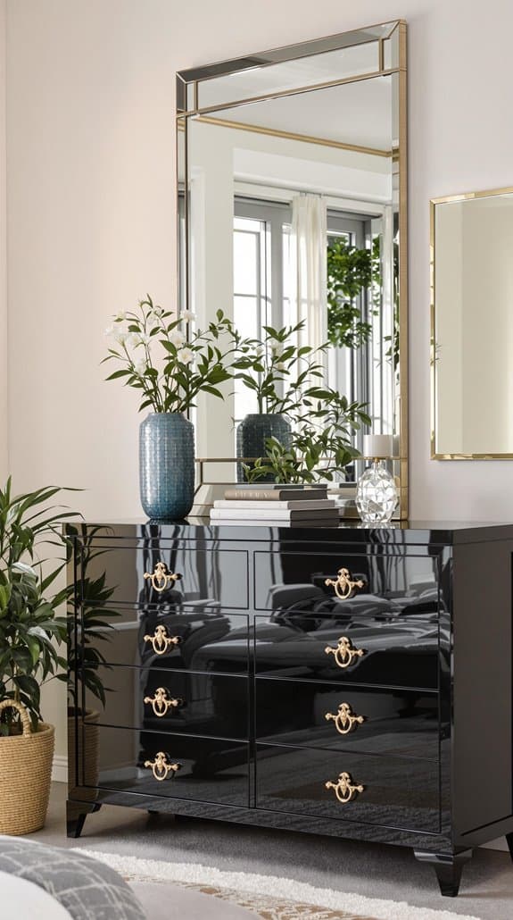 elegant black dresser design