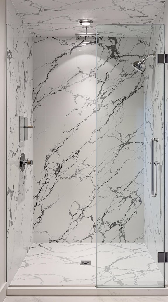 elegant gray marble showers