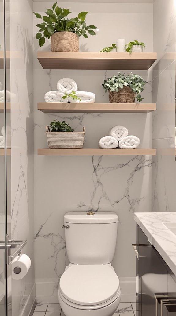 elevated bathroom storage ideas