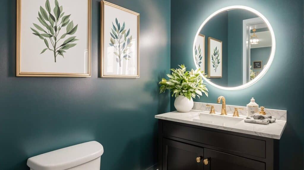 half bathroom decor transformation