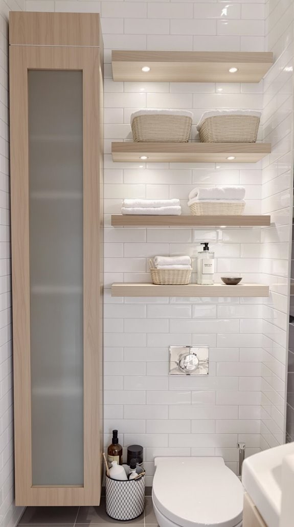 maximizing space in bathrooms