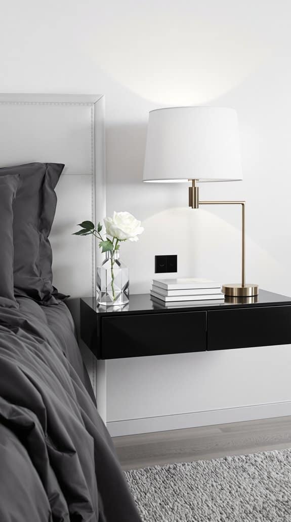 modern black nightstands design