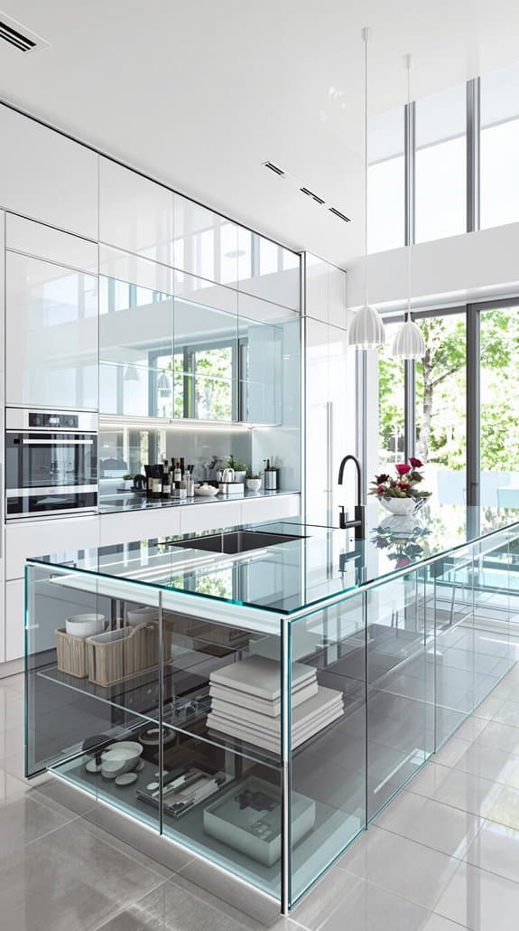 sleek contemporary glass design