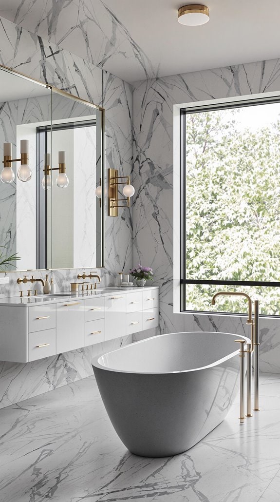 sophisticated gray and brass