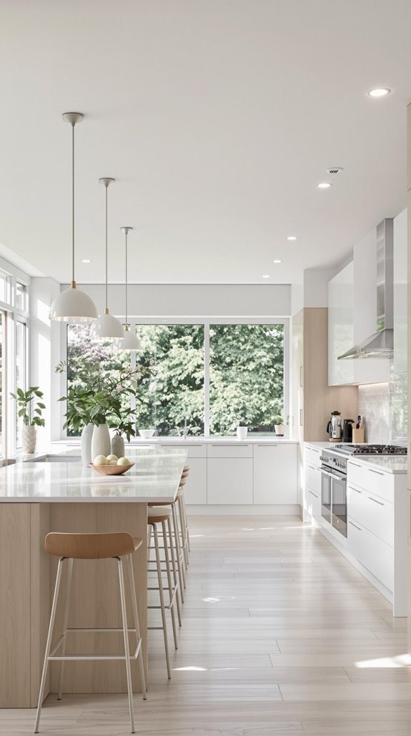 spacious minimalist scandinavian kitchen