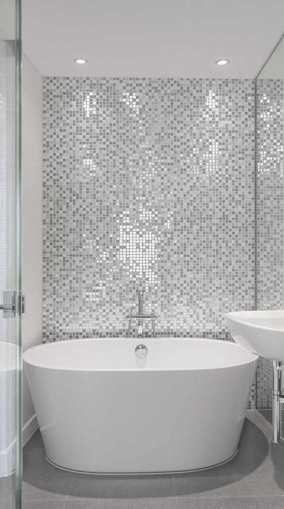 stylish gray mosaic tiles