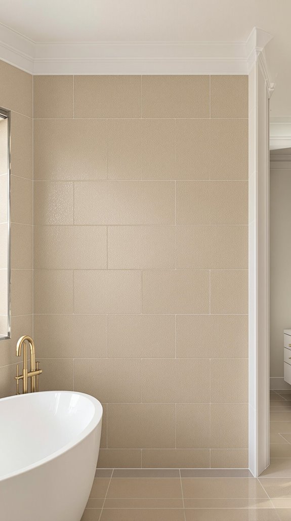 warm beige textured panels