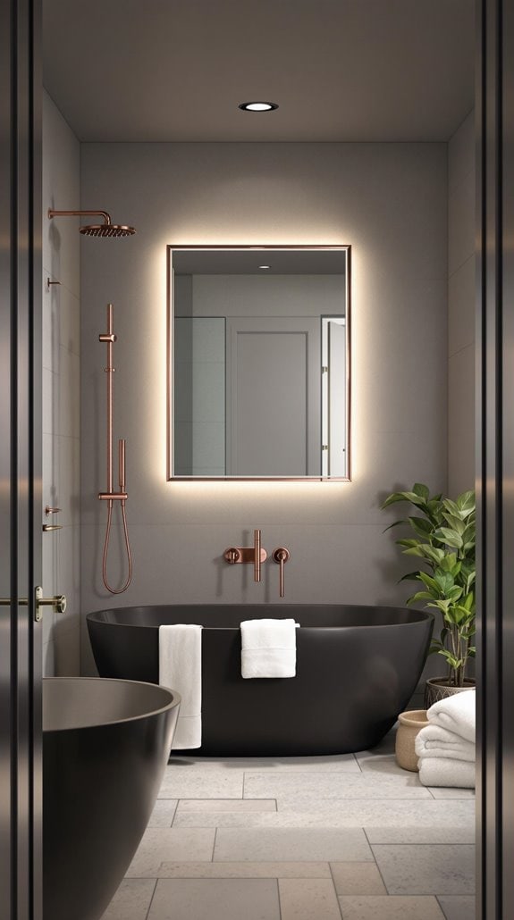 warm gray and copper